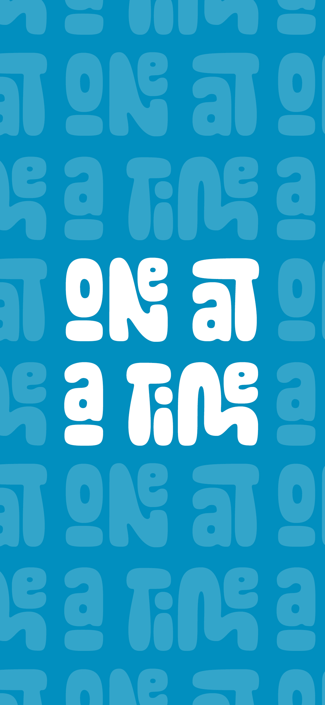 One at a Time - Digital Wallpaper (blue)