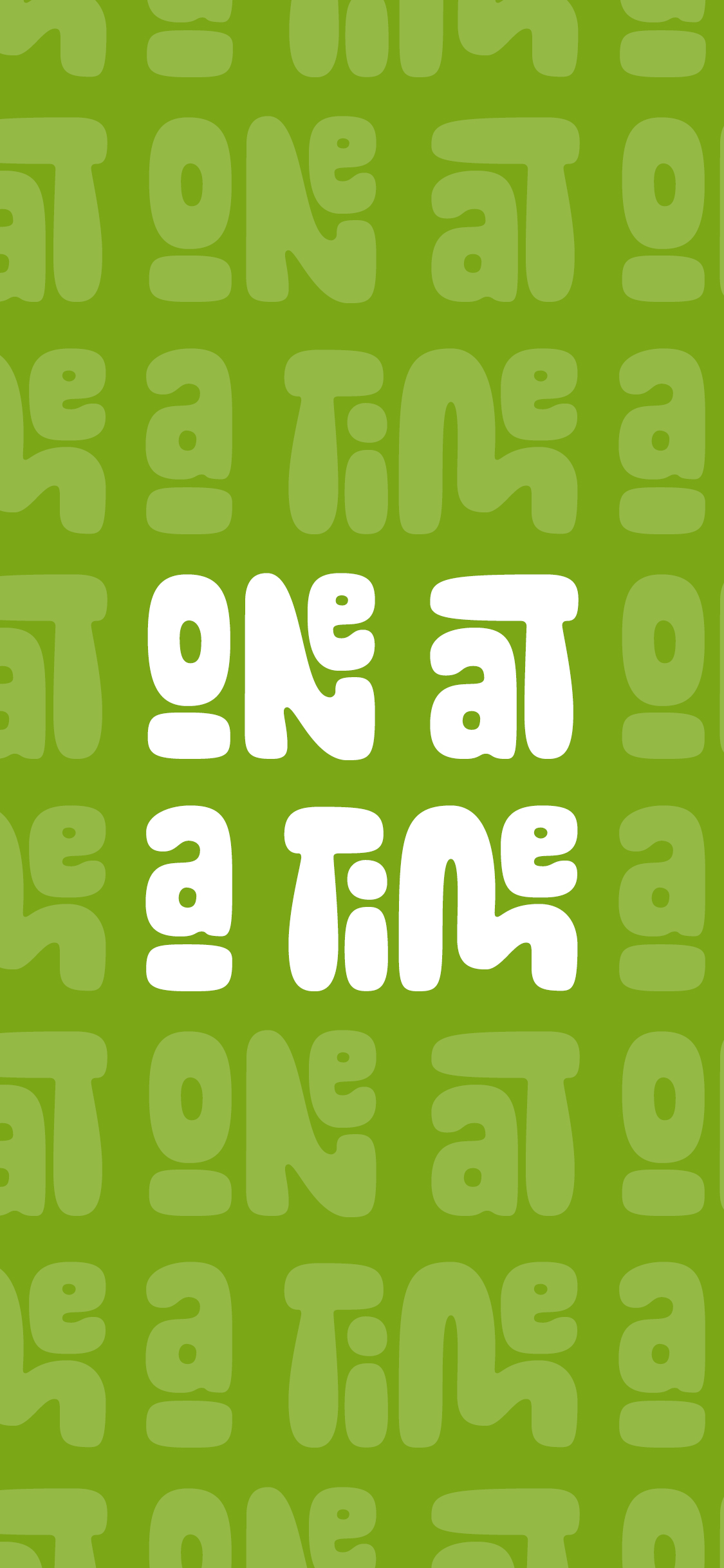 One at a Time - Digital Wallpaper (green)